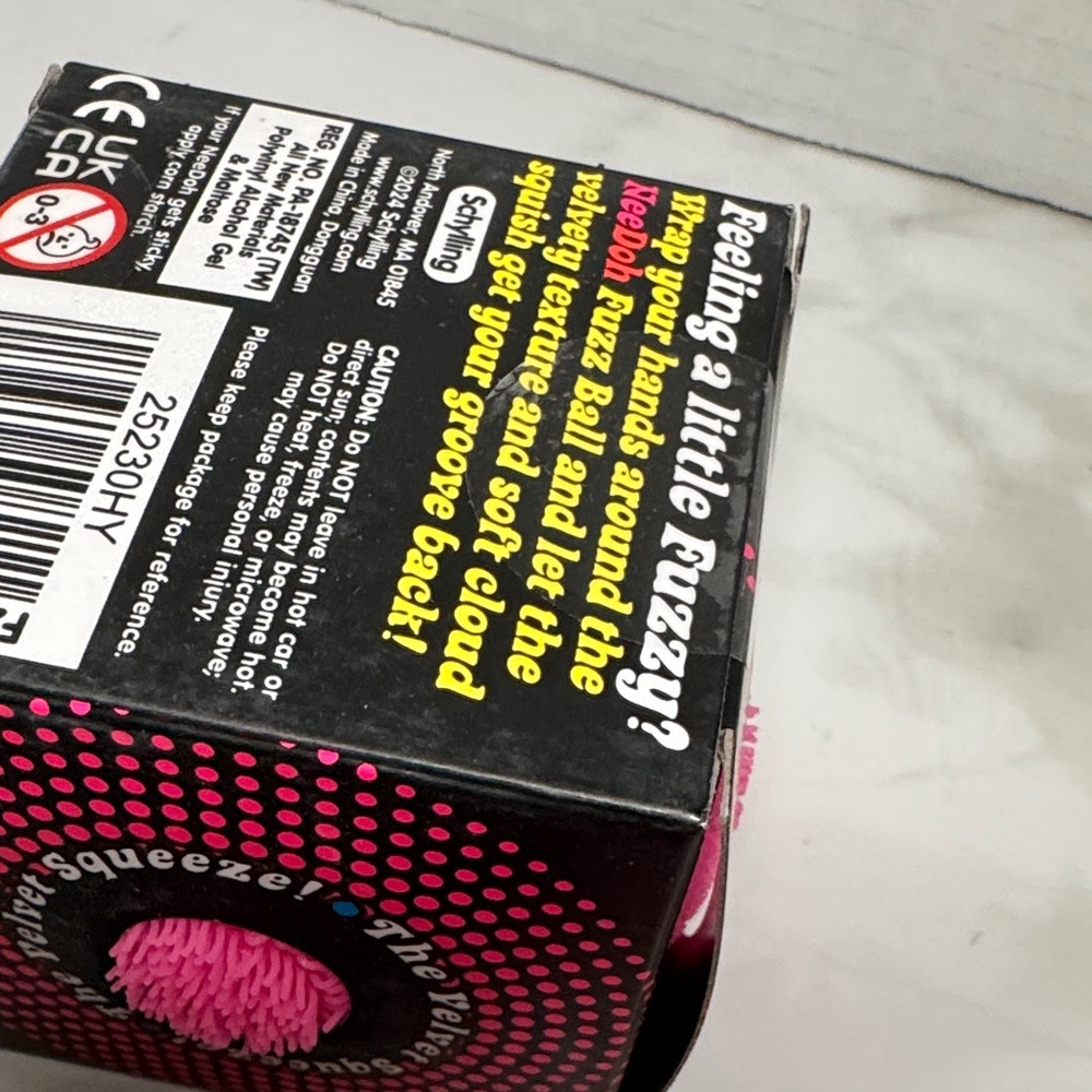 NeeDoh Fuzz Ball - Pink. Velvet Squeeze. New - Picture 7 of 14